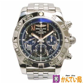 【ランクB】BREITLING　ブライトリング　AB0110　AB011012/BD89　クロノマット44　ローマン エディション　自動巻き　腕時計　メンズ　黒文字盤　ブラック　クロノグラフ　タキメーター　デイト　500m防水　44mm　中古　CHRONOMAT　質屋かんてい局金沢バイパス店　B24-385