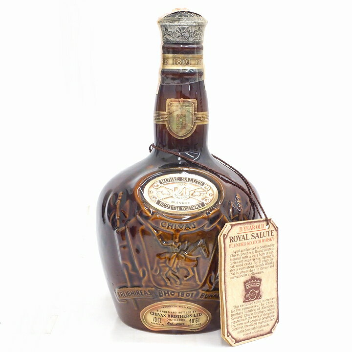 楽天市場】【未開栓】ROYAL SALUTE ロイヤルサルート 21年 茶 陶器 