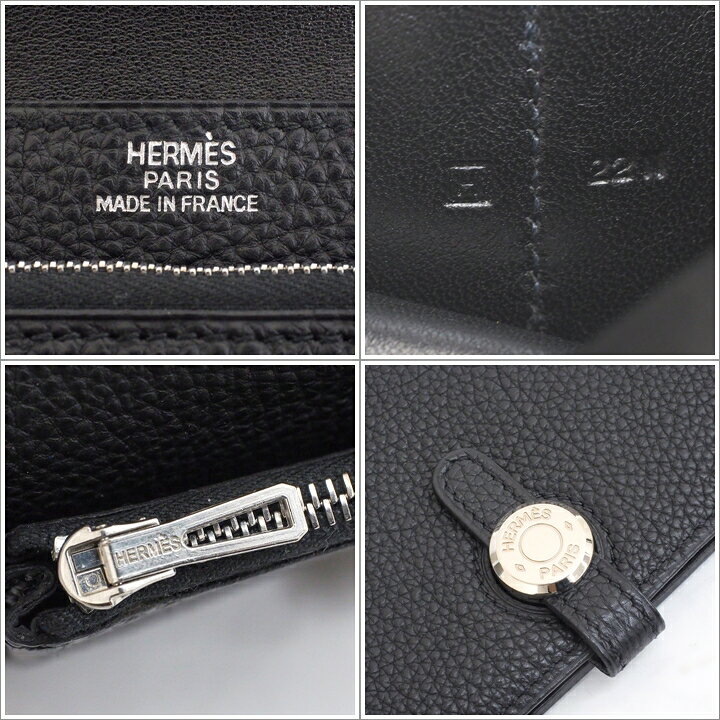 楽天市場】【USED-AB】HERMES エルメス ドゴン コンパクト ノワール 