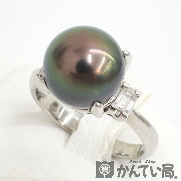 楽天市場】【USED-B】Pt900 黒蝶真珠リング ブラックパール 10.7mm  