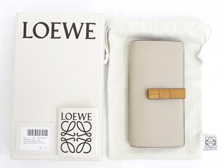 □新同□ ロエベ バーティカル ウォレット ラージ 長財布 レザー  