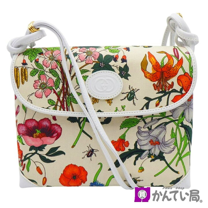 楽天市場】【オールドグッチ】 007.105.0072 花柄ショルダーバッグ 