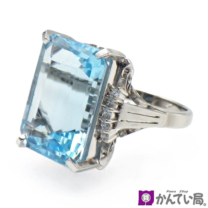 楽天市場】【中古】Pt900 トパーズリング 約13.5号 18.8ct メレダイヤ 