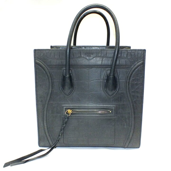楽天市場】CELINE セリーヌ ラゲージ ファントム クロコ型押し トート  