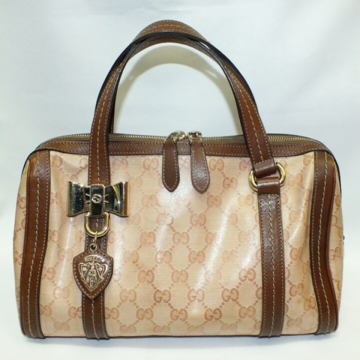 楽天市場】GUCCI グッチ 181487 GG柄 リボン金具 ミニボストンバッグ 