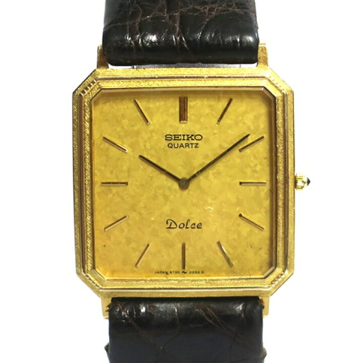 楽天市場】SEIKO セイコー 6730-5160 Dolce 10K×SS 社外ベルト 