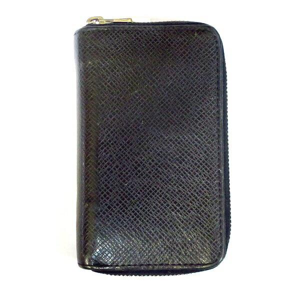 LOUIS VUITTON ルイヴィトン M30511 タイガ レザー ジッピー・コインパース 小銭入れ ブラック【送料無料】【質屋かんてい局横浜港南店】<br>中古品 used AB