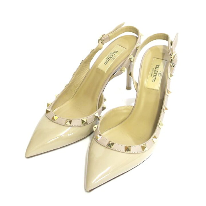 楽天市場】VALENTINO ヴァレンティノ パテントレザー スタッズ ヒール 