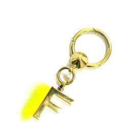 FENDI フェンディ ABClick エイビークリック ファー付き F型 チャーム【送料無料】【質屋 かんてい局横浜港南店】中古品 used AB