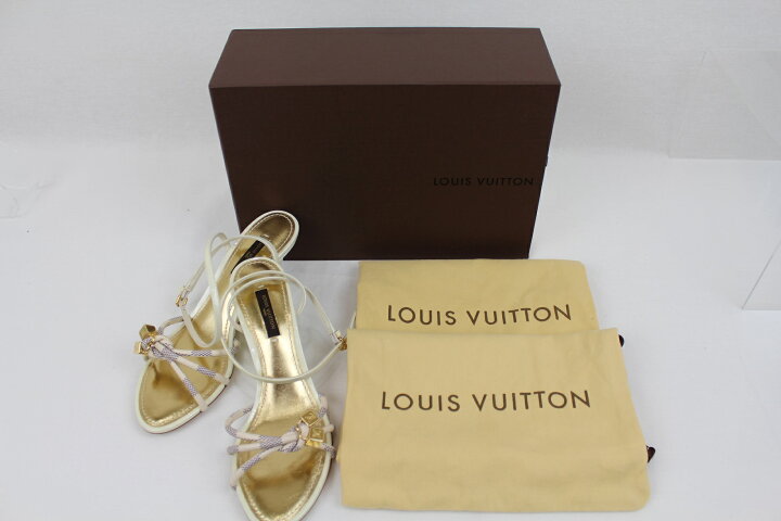 楽天市場】LOUIS VUITTON ルイ ヴィトンウェッジソールサンダルダミエ 