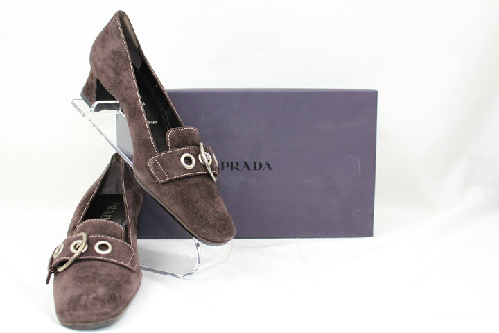 楽天市場】PRADA(プラダ)ヒールローファー DNC544ブラウン シルバー 
