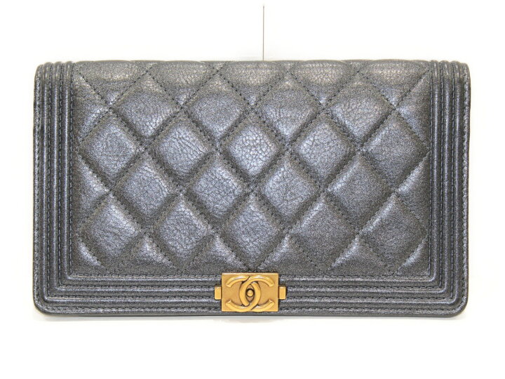 楽天市場 箱 ギャラあり Chanel ボーイシャネル 長財布 二つ折り A レディース マトラッセ ココマーク ブラック ゴールド金具 レディース ウィメンズ メンズ プレゼント 中古 新居浜店 かんてい局松前ｒ５６号店
