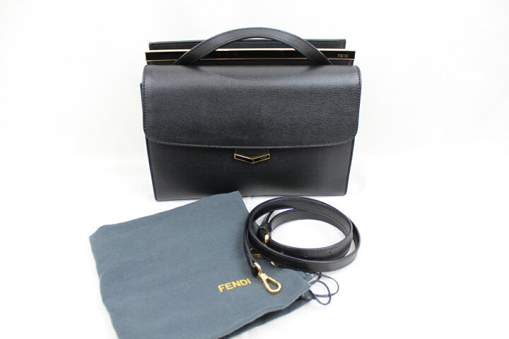 楽天市場】FENDI フェンディデミジュール 8BT222ブラック ゴールド金具 