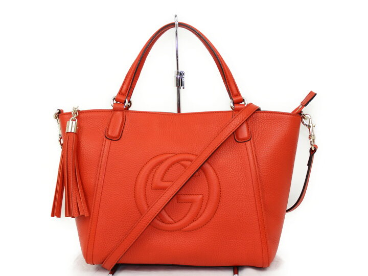 楽天市場】GUCCIハンドバッグ ソーホー 369176-520981オレンジ  