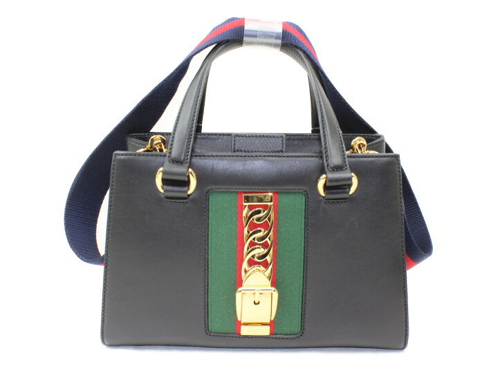楽天市場】GUCCIシルヴィ 4603812WAYバッグ 赤×緑×黒 コンパクト 