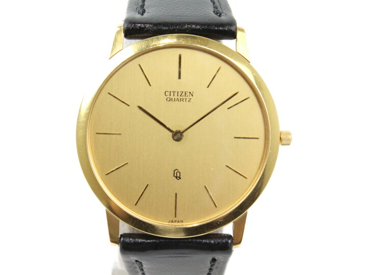 楽天市場】【アンティーク】CITIZEN シチズン K18 金無垢 クオーツ 革 