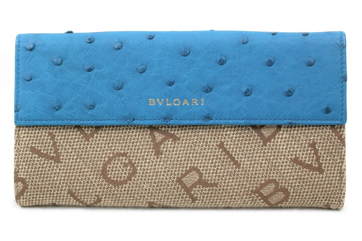 楽天市場】BVLGARI ブルガリ オーストリッチ Wホック式 長財布 ボタン  