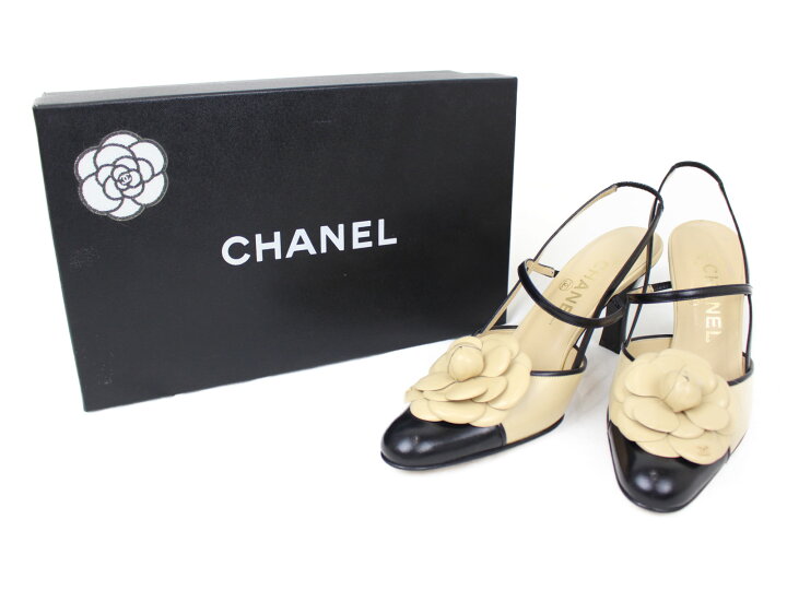 楽天市場】【箱・布袋あり】CHANEL シャネル カメリアデザインヒール  