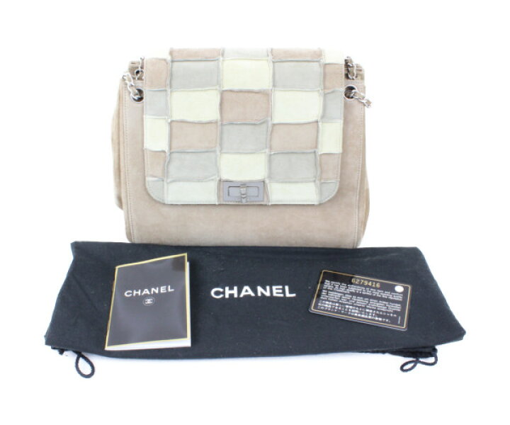 楽天市場】CHANEL シャネルスエードチェーンショルダーパッチワーク 