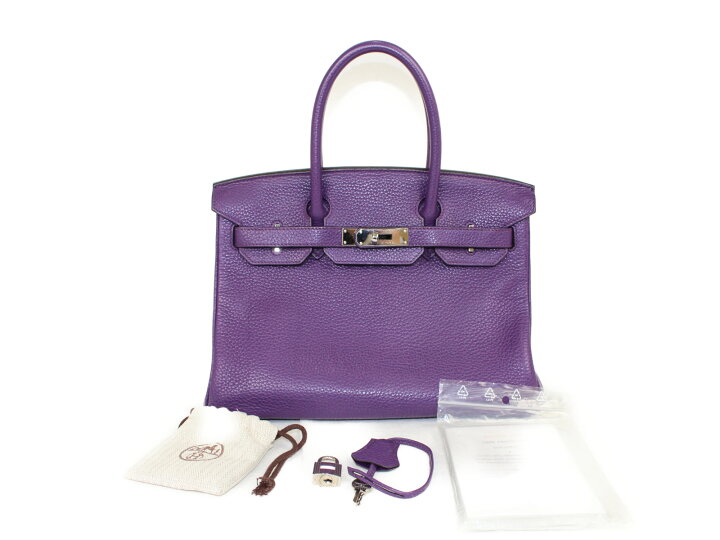 楽天市場】HERMES エルメス バーキン30 □P刻印 2012年製 パープル系 
