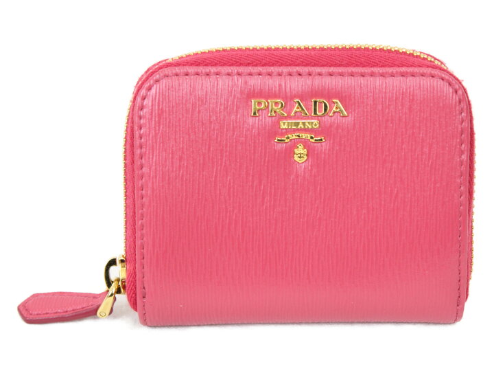楽天市場】 PRADA プラダ コインパース 1MM268 ピンク レザー  