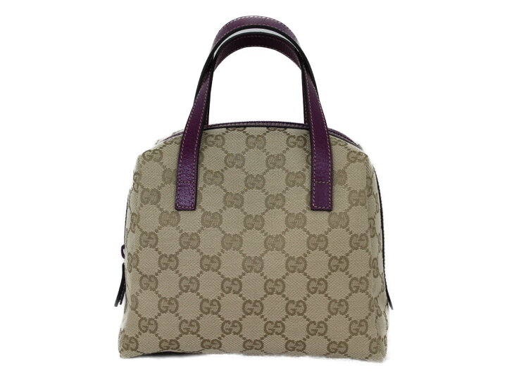楽天市場】 Gucci グッチ ハンドバッグ 124542 ベージュ×パープル GG 