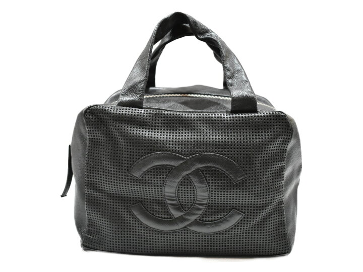 楽天市場】【ギャラ・布袋あり】CHANEL キューブバッグ ブラック 