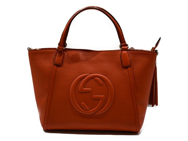 楽天市場】GUCCIハンドバッグ ソーホー 369176-520981オレンジ 