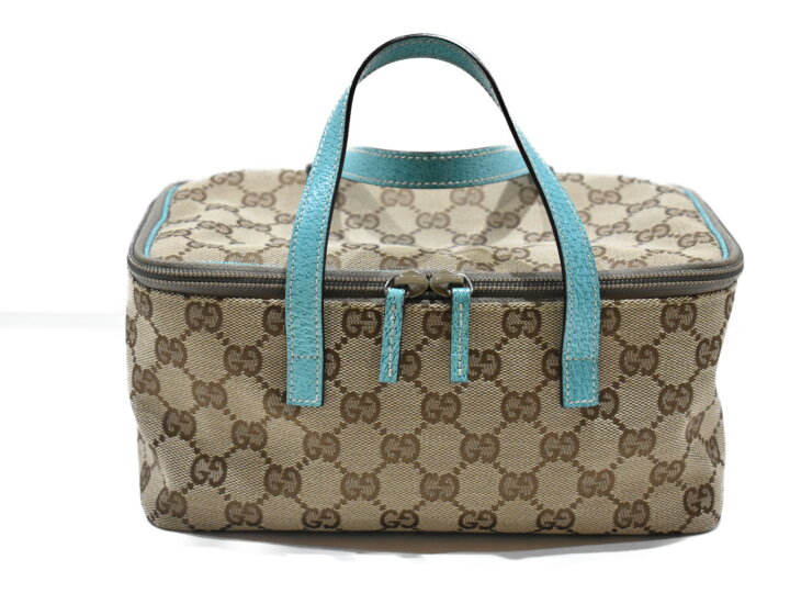 楽天市場】GUCCIバニティバッグ 124540ハンドバッグ GGキャンバスGG  