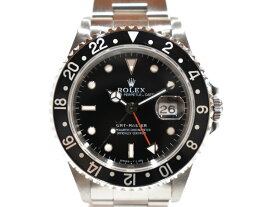 【2019年8月オーバーホール済】【箱・ギャラあり】ROLEX　GMTマスター　16700　1996～1997年頃製造　T番　デイト表示　黒　SS　シンプル　メンズ　腕時計【中古】【コマ調整可】