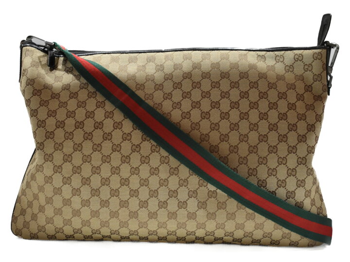 楽天市場 中古 Gucciショルダーバッグ 019 0307 ベージュ系 レザー キャンバス レディース メンズ ユニセックス ショルダーバッグ おしゃれ 中古 プレゼント包装可 中古 かんてい局松前ｒ５６号店