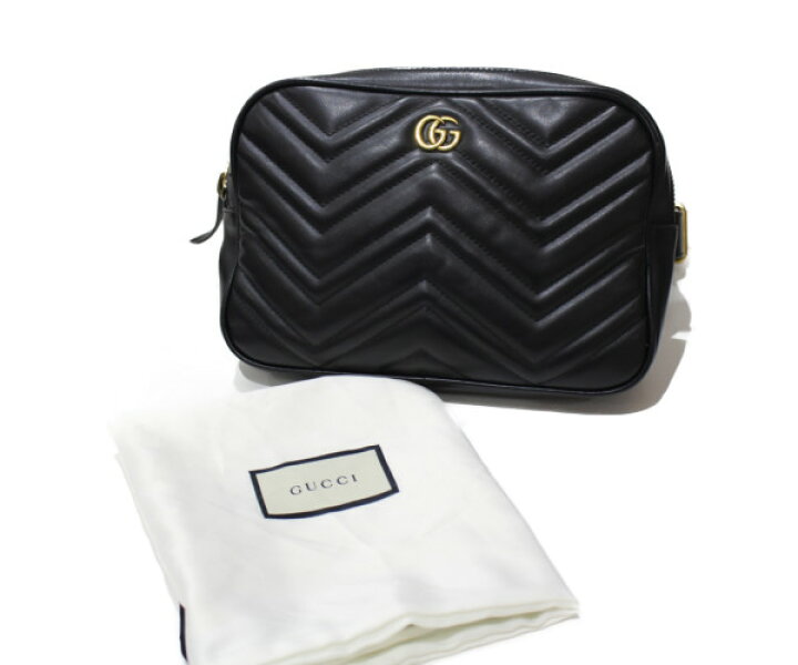 楽天市場】GUCCI GGマーモントウエストバッグ 523380 ブラック  