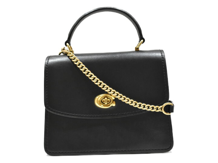 楽天市場】COACHパーカートップハンドル 52664 ブラック レザー 