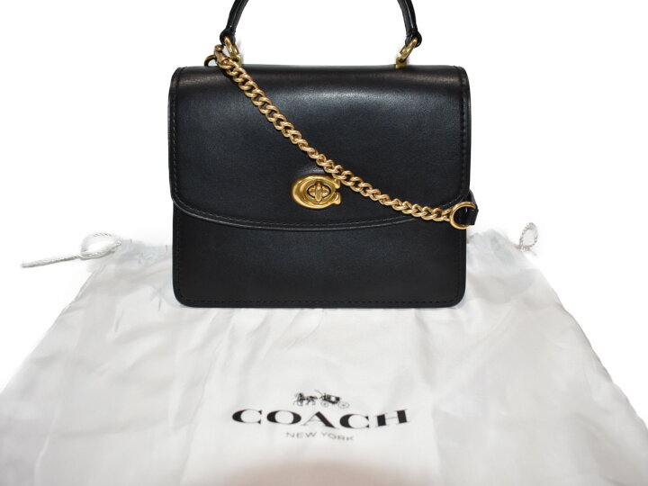 楽天市場】COACHパーカートップハンドル 52664 ブラック レザー 