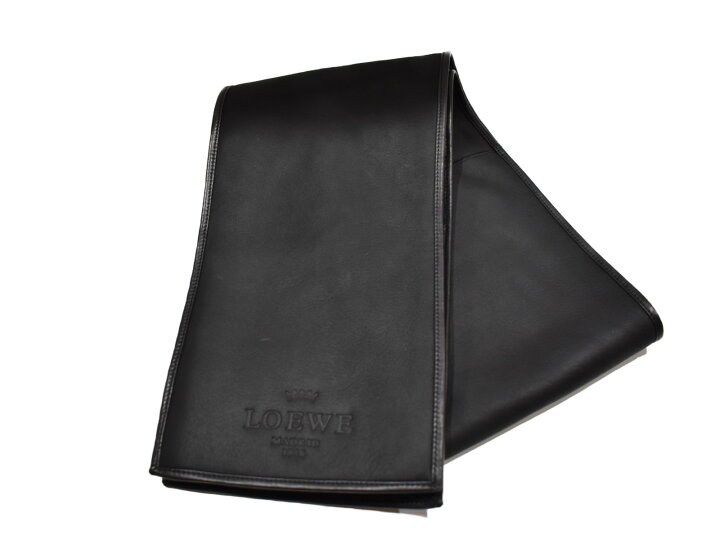 楽天市場】【珍しい？！特上品☆】LOEWEレザーストール ブラック 羊革  