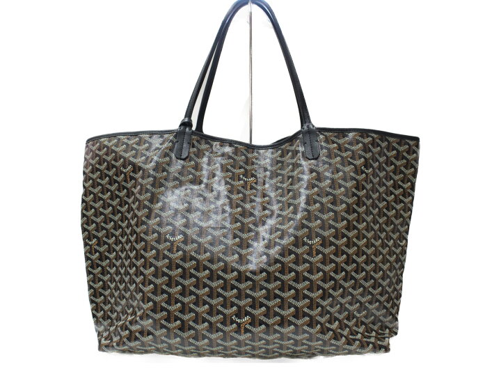 楽天市場 布袋あり Goyard ゴヤール サンルイgm トートバッグ Pvc ブラック レディース メンズ ポーチ付 ユニセックス 軽い 大容量 プレゼント包装可 中古 新居浜店 かんてい局松前ｒ５６号店