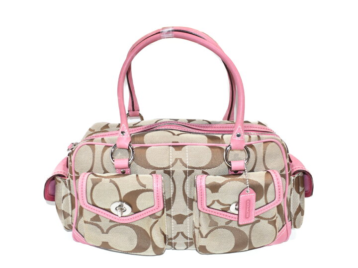 楽天市場】【☆シグネチャー☆】COACHミニボストンバッグ 6232 ピンク 