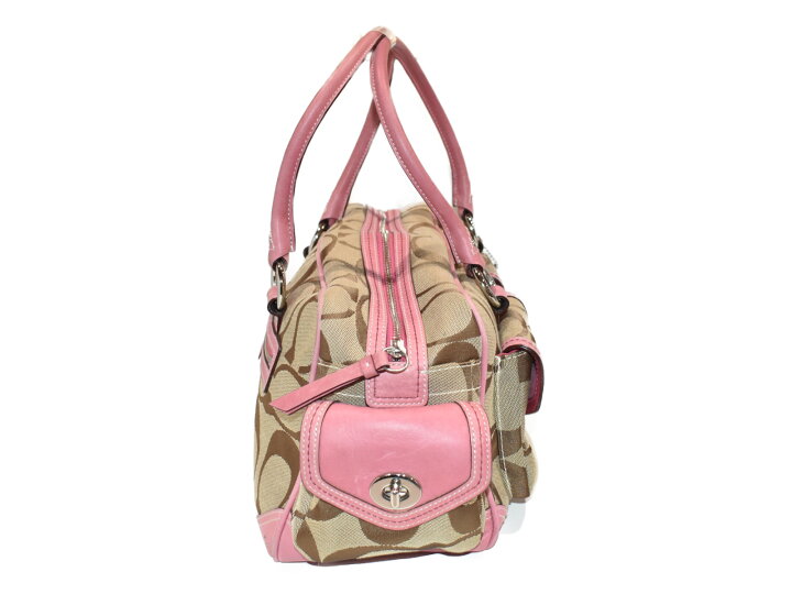 楽天市場】【☆シグネチャー☆】COACHミニボストンバッグ 6232 ピンク 