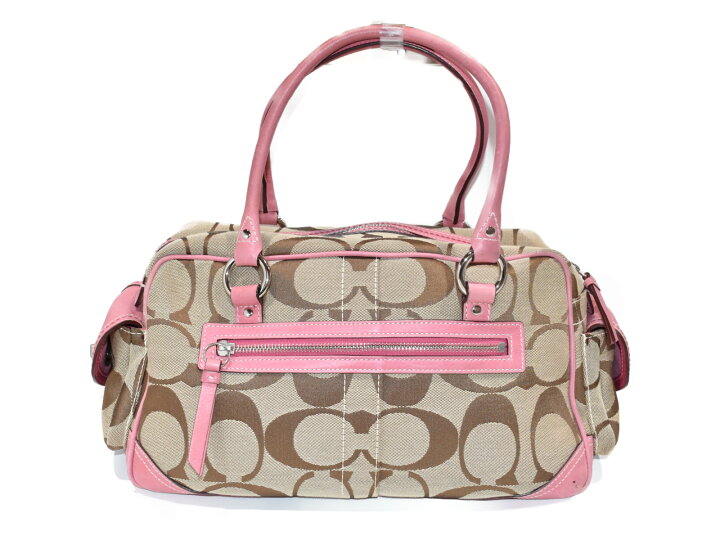 楽天市場】【☆シグネチャー☆】COACHミニボストンバッグ 6232 ピンク 