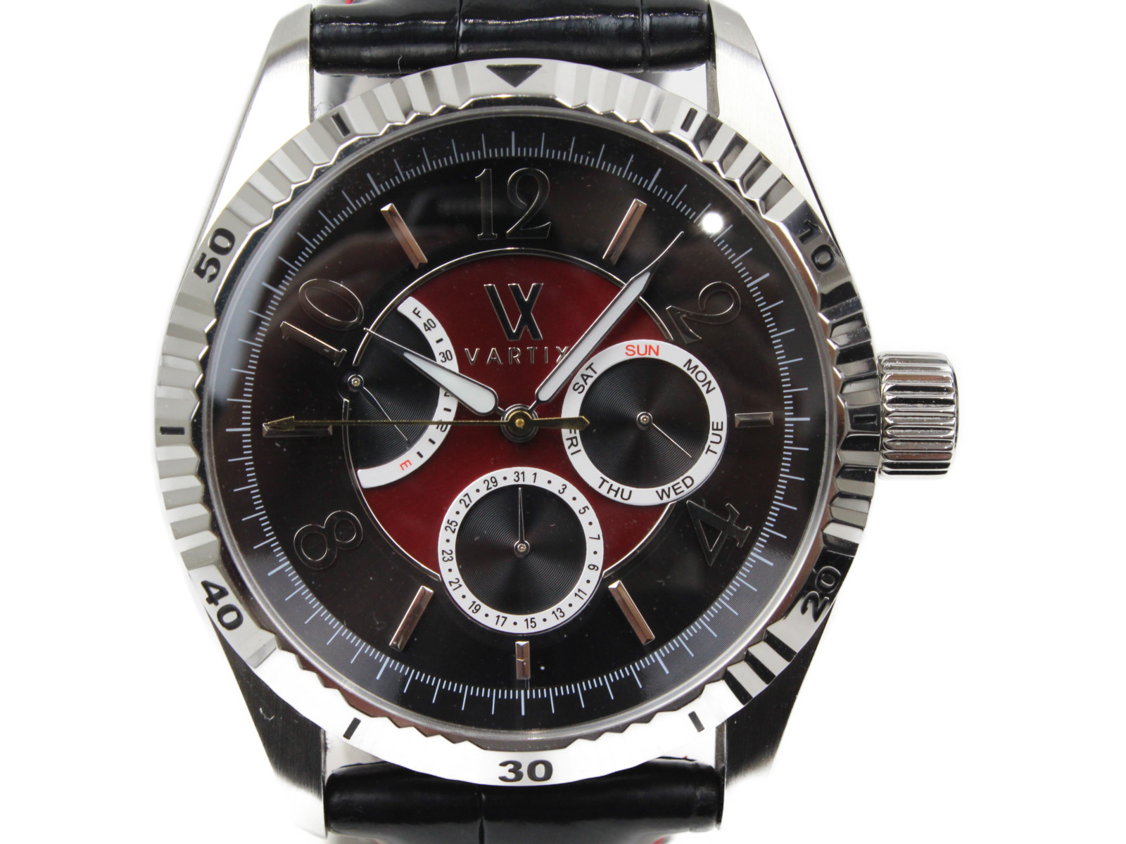 VARTIX　ヴァティックス　ALIVE　WA2VN　自動巻き　ダイヤモンド　デイデイト　パワーリザーブ　SS　革ベルト　ブラック　レッド　メンズ  腕時計 【中古】 | かんてい局松前Ｒ５６号店