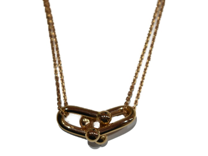 楽天市場 ケースあり Tiffany Co ティファニーハードウェアダブルリンクペンダント ローズゴールド K18 14 5ｇシンプル ネックレス 高級 おしゃれ ブランド ジュエリー アクセサリー レディース メンズ ユニセックス プレゼント 中古 かんてい局松前ｒ５６号店