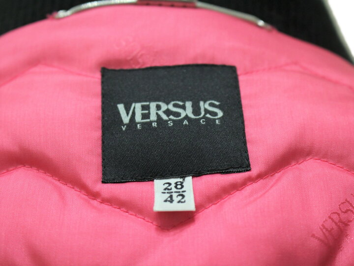楽天市場】VERSUS VERSACE ダウンジャケット ブラック ピンク 服 