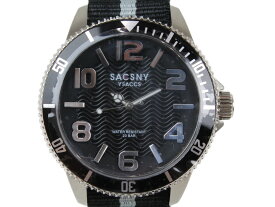 SACSNY　Y`SACCS　サクスニーイザック　SYA-15105-BKSV　クオーツ　SS　ブラック　メンズ　腕時計【中古】新居浜店