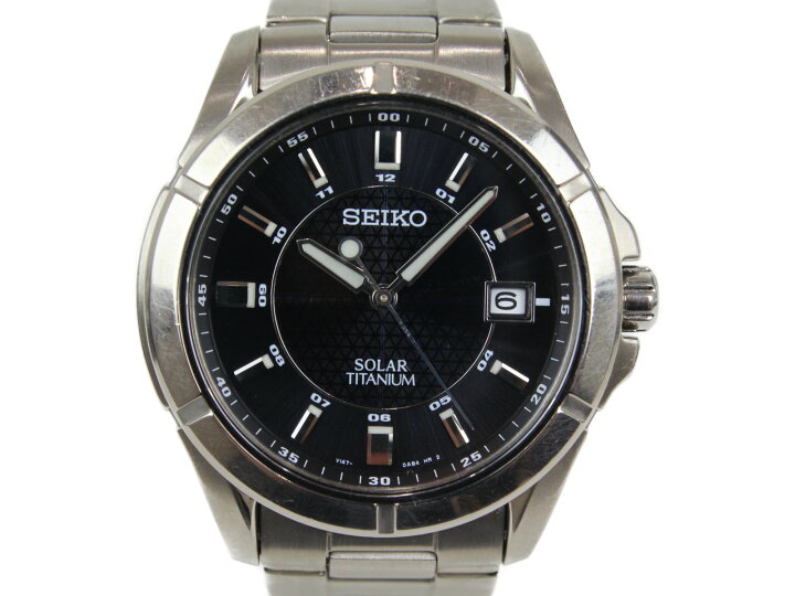楽天市場】【ソーラー】SEIKO セイコー V147-0AB0 デイト チタン 
