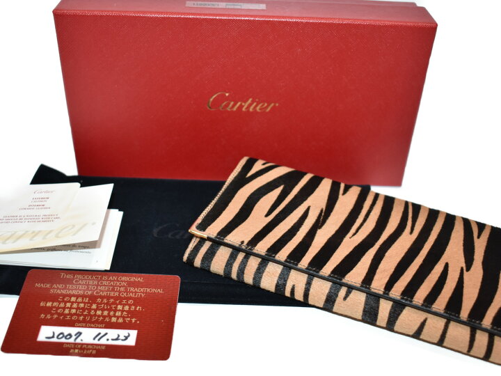 楽天市場】【箱・布袋有り】Cartier カルティエ ハラコ 長財布 