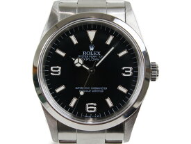 【ポリッシュ済】ROLEX　ロレックス　エクスプローラーI　14270　自動巻き　U番　SS　ブラック　メンズ　腕時計【中古】新居浜店