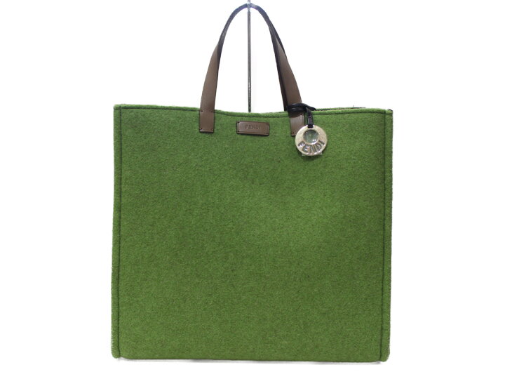 楽天市場】FENDI フェルトトート 8BH235-HDT フェルト グリーン トート 