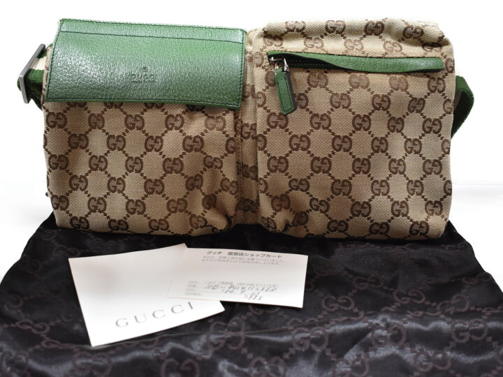 楽天市場】【布袋あり☆】GUCCI グッチウエストポーチ 28566 ベージュ 