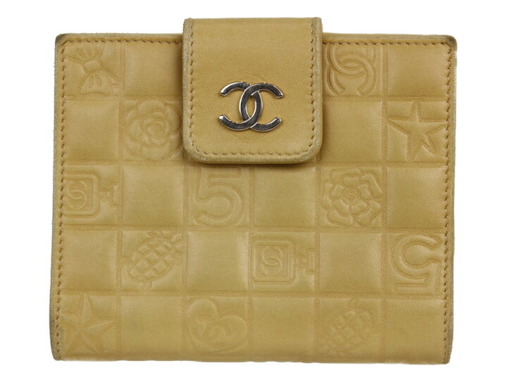楽天市場】CHANEL シャネル アイコン2つ折り財布 ココマーク ベージュ  