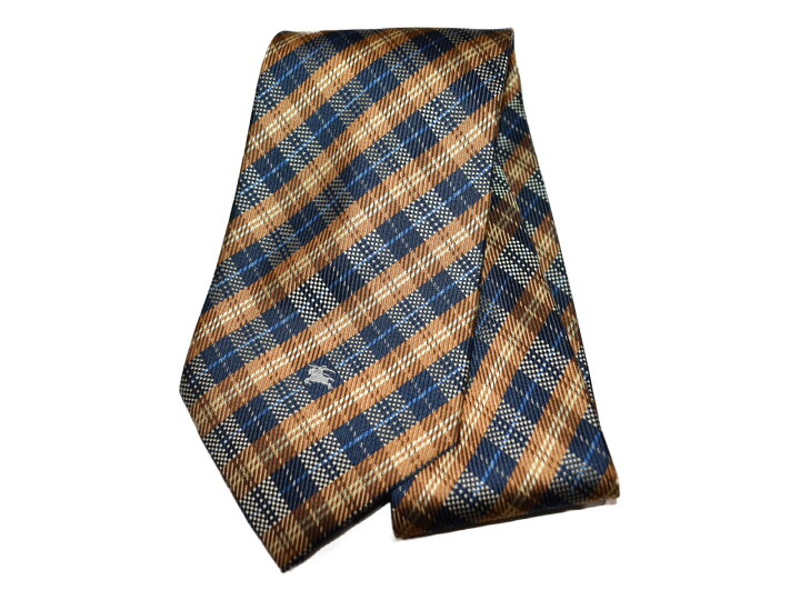 楽天市場 おしゃれ 中古品 Burberrysネクタイ ネイビー系 山吹色系シルク100 メンズ ビジネス スーツ おしゃれ チェック柄 ファッション 中古 松山久万ノ台店 かんてい局松前ｒ５６号店